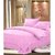 Luxmi Beautiful looking Plain Design 100  cotton solid Double Bed sheet with 2 pillow covers - Pink