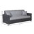 Gioteak Bulgariya 5 seater sofa set in black grey color 3+1+1