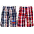 Joven Short For Boys Casual Checkered Cotton  (Multicolor, Pack of 2)