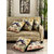 Romee Beige Polyester Fabric Peacock Print Cushion cover 16 x 16(SET of 5)