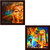 Story@Home Exclusive Buddha and Perfect Love Couple Wall Art Framed Painting Set of 2 (Wood, 12