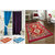 Azaani beautiful polyester set of 2 solid door curtains with one jute carpet & 2 cotton bathmat,