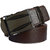 Ws deal men's brown synthetic leather auto lock buckle belt with bifold brown synthetic leather wallet (combo)