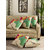 Romee Multicolor Polyester Jute Fabric Maple Leave  Print Cushion Cover 16 x 16(set of 5)