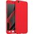 MOBIMON 360 Degree Full Body Protection Front Back Case Cover (iPaky Style) with Tempered Glass for Oppo A57 ( Red)