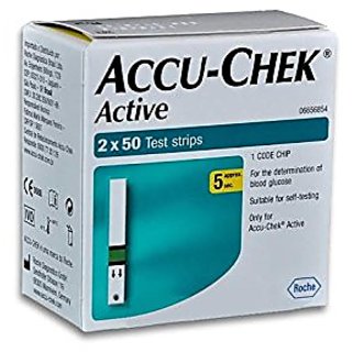 Buy Accu-Chek Active 100 Test Strips with 1 Code Chip ...