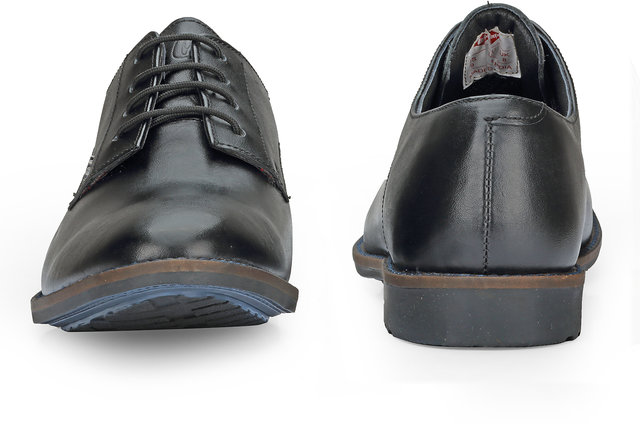 lee cooper black derby formal shoes