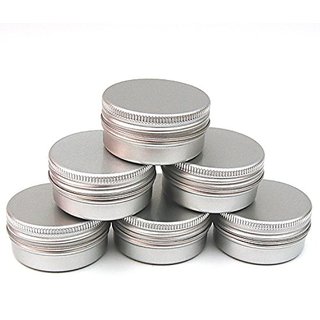 Buy Healthcom 25g + 50g Metal Tins Screw Top Aluminum Tin Jars Empty ...