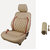 Mahindra KUV 100 Beige Leatherite Car Seat Cover with 1 Year Warranty And Steering cover  Free