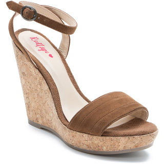 Buy Red Tape Women's Tan Wedges Online @ ₹1429 from ShopClues