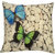 Romee Multicolor Polyester Jute Fabric Stone fly Print Cushion cover 16 x 16(set of 5)