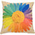 Romee multicolor Polyester Jute Fabric California flower Print Cushion Cover 16 x 16(set of 5)