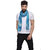 TOSCEE BLUE PRINTED MEN'S SCARF