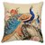 Romee Multicolor Polyester Jute Fabric Giliflower Print Cushion Cover 16 x 16(set of 5)
