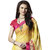 Kvsfab Yellow Chiffon Printed Saree With Blouse