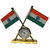 Benjoy Indian Flag With Clock For Car Dashboard