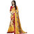 Kvsfab Red & Yellow Georgette Printed Saree With Blouse