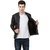 Leather Retail Black Leather Jacket with Fur Lining for man