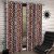 Home Castle Blue,Brown Poly Cotton Door Eyelet Stitch Curtain Feet (Combo Of 2)