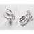 Mahi Rhodium Plated Bali Hoop Clip-On Earrings with Cubic Zirconia For Women ER1102359R