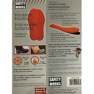 MCR Safety CTFM Toasty Feet Mens Shoe insoles Infused with Aerogel for Sizes 8 12 Bundle 2 Pack 4 Insoles