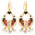 Spargz Simple Beauty Gold Plated Daily Wear White Meenakari Chandbali Hook Earrings For Women AIER 1059
