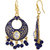 Spargz Gorgeous Gold Plated Daily Wear Blue Meenakari Chandbali Hook Earrings For Women AIER 1076