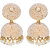 Jewels Gold Alloy Party Wear Fashionable Stylish Simple Jhumki Earring Set For Women  Girls
