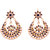 chrishan gold plated kundan and pearl chandbali earring set for girls and women