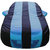 Autofurnish  Stylish Aqua Stripe  Car Body Cover For Hyundai Eon -  Arc Blue