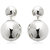 Chrishan two sided silver pearl stud earring set for girls and women