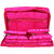 PSH Beautifully Textured Pink Jewellery Pouch For Women