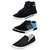 Sketch Classic Black & Blue combo Of 3 Footwear (Sneaker,Casual Shoes,Loafer)