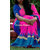 Leeps Prints Pink  Yellow Self Design Bhagalpuri Silk Saree With Blouse
