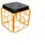Onlineshoppee Iron  Cushion Stool/Table Size(LxBxH-13x13x14) Inch