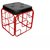 Onlineshoppee Iron  Cushion Stool/Table Size(LxBxH-13x13x14) Inch