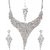 The Pari Silver Alloy Silver Plated Necklace Set For Women