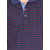 Cliths Men's Cotton Stripes Polo T-shirts- Red and Blue