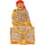 Brass 24 K Gold Plated With Stones Lord Sai Baba Car Dashboard Idol God Shri Sai Nath Statue Shirdi Sai Decorative Spiritual Puja Showpiece Figurine - Religious Pooja Gift for Mandir / Home
