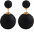 Chrishan two sided black pearl stud earring set for girls and women