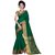 Best Collection Poly Cotton Green Color Saree