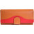 Irin Leatherette Two Tone Light Brown Clutch For Women