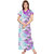 Be You Serena Satin Multicolor Floral Printed Nightgown for Women