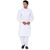 Svanik White Solid Cotton Long Pathani Kurta Salwar Suit.