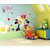 Jaamso Royals ' Happy Mickey and Minnie Cartoon' Wall Sticker (PVC Vinyl, 60 cm X 45 cm, Decorative Stickers)