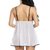 Aloof White Net Baby Doll Dresses With Panty