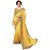 Bhavna creation Yellow Georgette Embroidered Saree With Blouse
