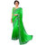 Bhavna creation Green Georgette Embroidered Saree With Blouse