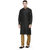 Rg Designers Black Buti Work Full Sleeves Kurta Pyjama Set