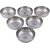 Taluka (4 inches Dia Each) Pure Stainless Steel Halwa bowls Dessert Bowls Small Plates Set Of 6 Weight - 100 Grams each